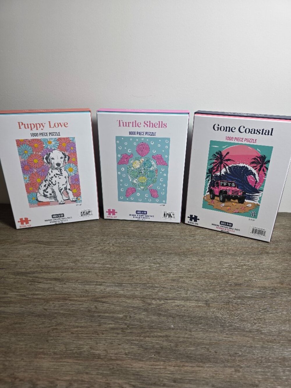 NEW Three (3) Simply Southern 1000 Piece  Puzzles SEALED Turtles Puppy Coastal